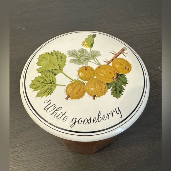 Gailstyn Sutton Other - Vintage White Gooseberry Preserves Container by Gailstyn Sutton Jam Jar Ceramic
